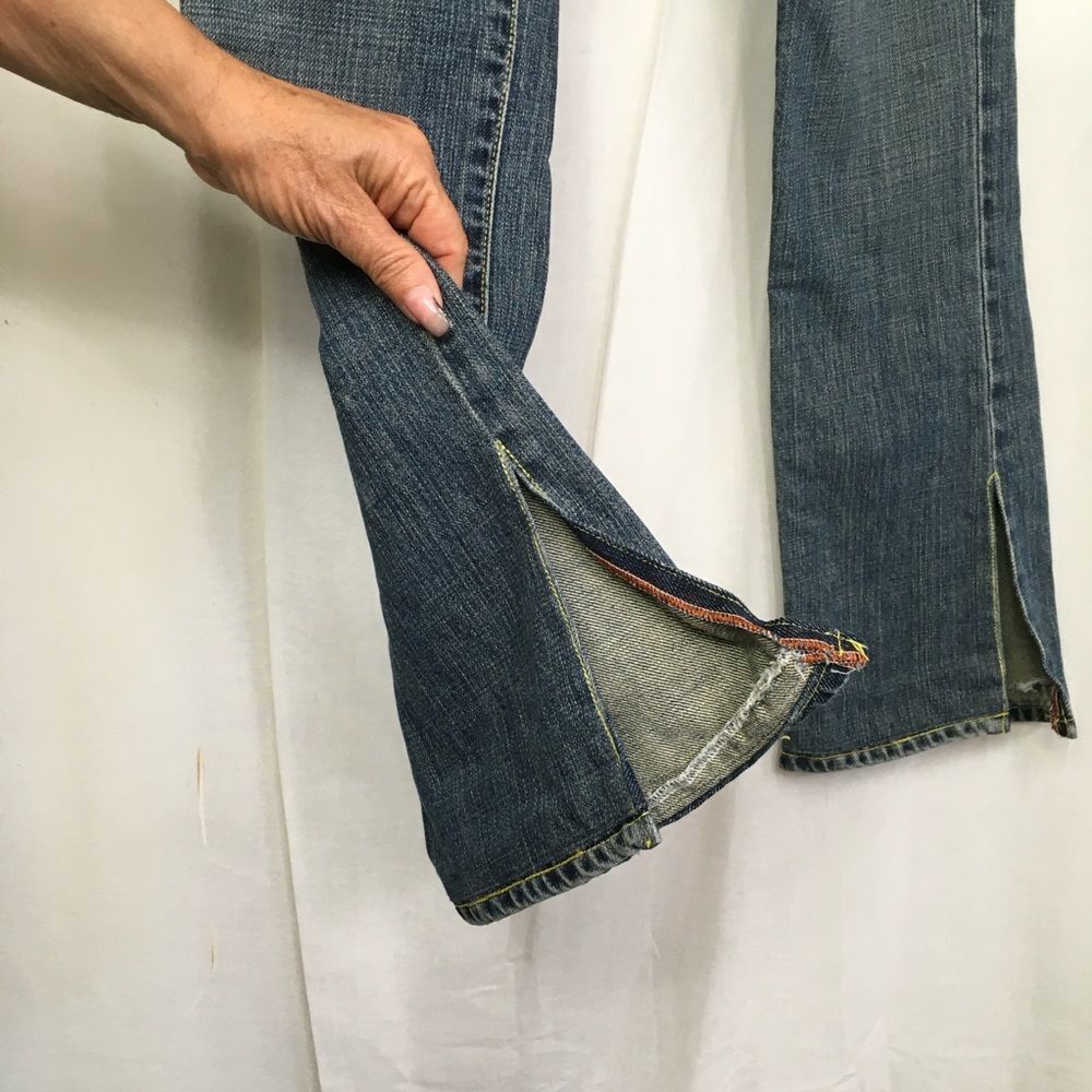 Paper Denim & Cloth Women's Bottom Slit Straight Mid Rise Jeans 25 - Picture 5 of 12